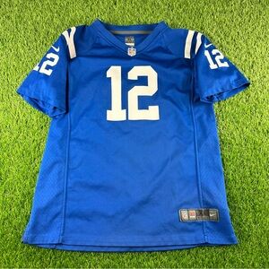 Nike Andrew Luck Colts #12 Blue NFL Football Jersey Boys Youth Sz XL GUC